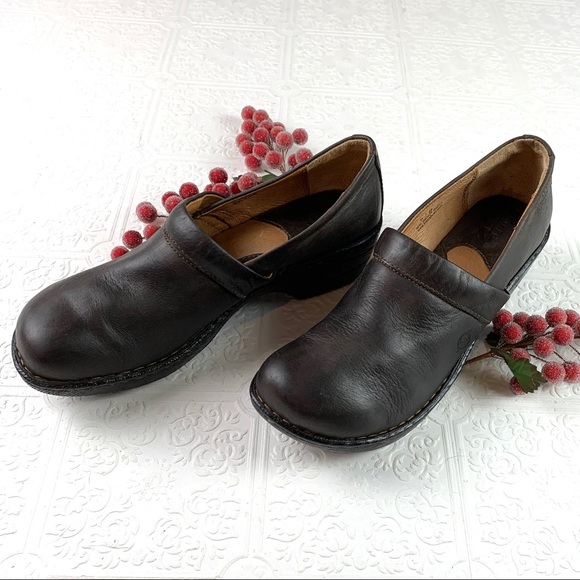 Born Leather Toby Clog Shoe SZ 11 - Picture 2 of 7